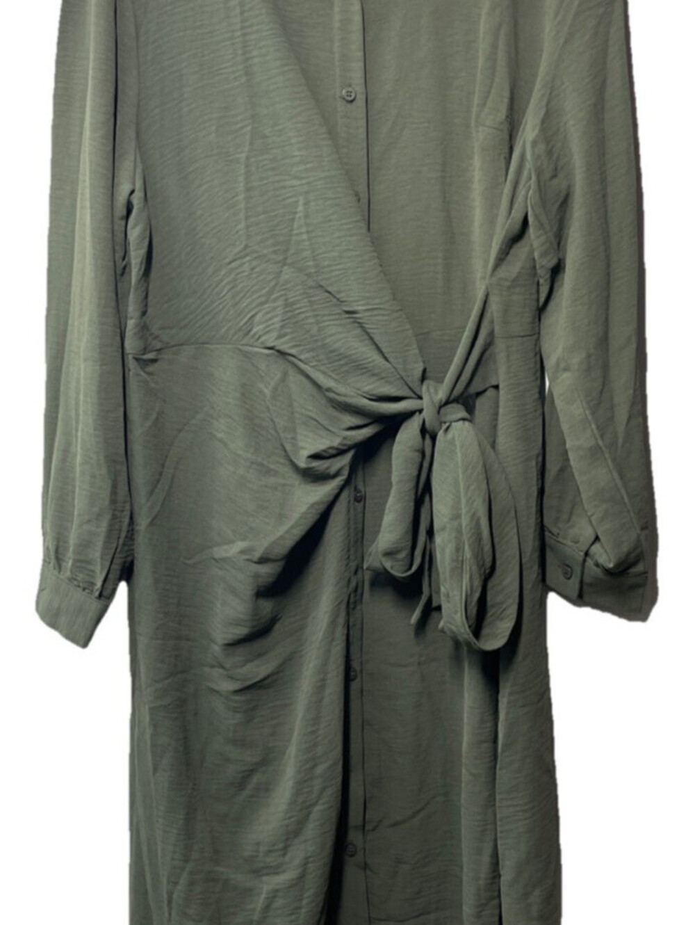 Hanna Nikole Women Plus Size Fall Dresses 2024 Casual Long Sleeve Size W16 Green